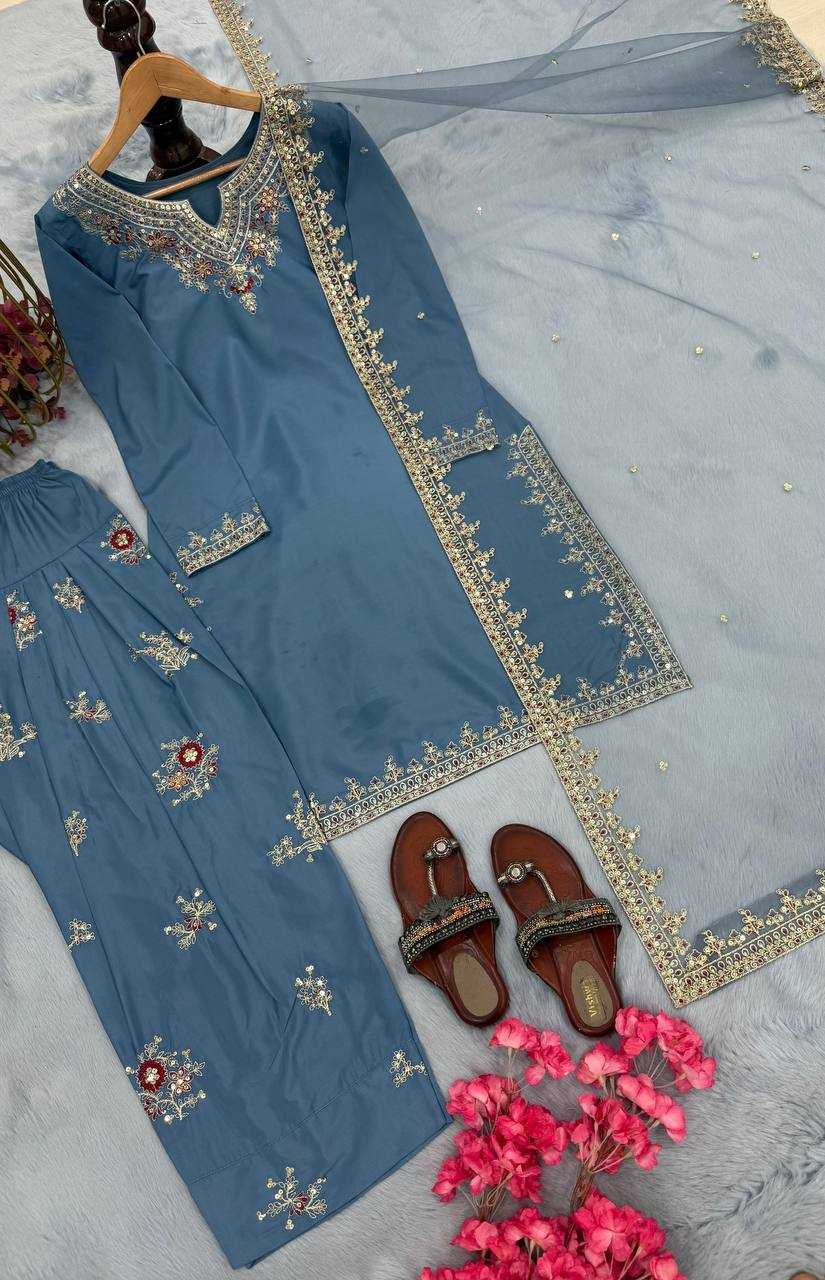 Ynf Crepe KESH141 1128 Suits & Dresses Wholesale Ladies Suits Embroidery Suits Palazzo Suit Punjabi Suit Manufacturer