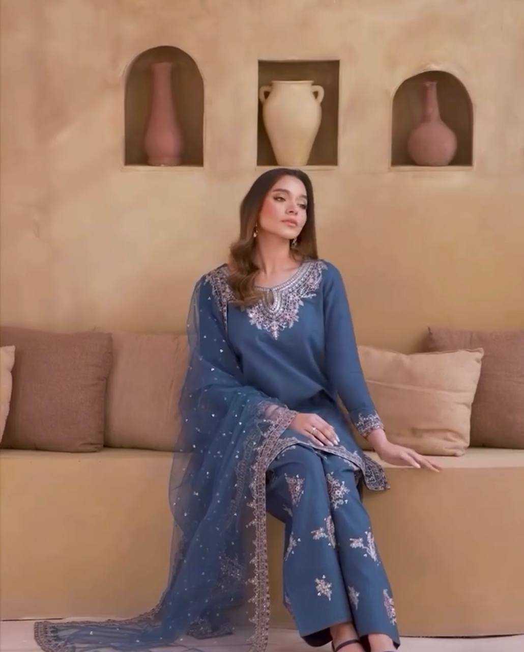 Ynf Crepe KESH141 1128 Suits & Dresses Wholesale Ladies Suits Embroidery Suits Palazzo Suit Punjabi Suit Manufacturer