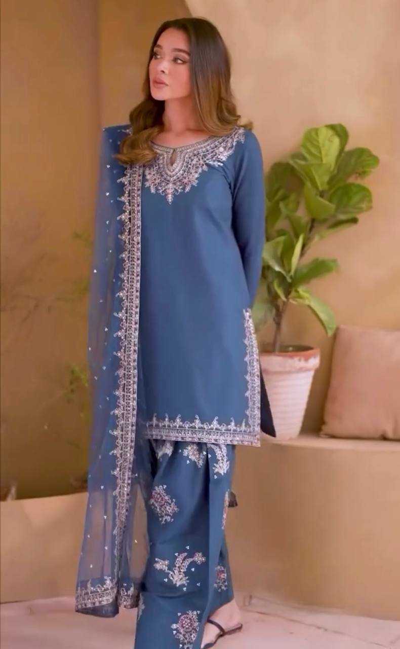 Ynf Crepe KESH141 1128 Suits & Dresses Wholesale Ladies Suits Embroidery Suits Palazzo Suit Punjabi Suit Manufacturer