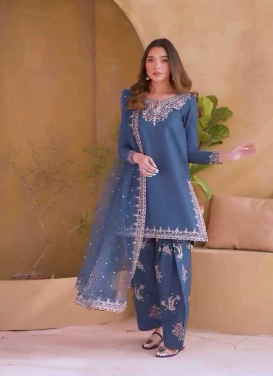 Ynf Crepe KESH141 1128 Suits & Dresses Wholesale Ladies Suits Embroidery Suits Palazzo Suit Punjabi Suit Manufacturer