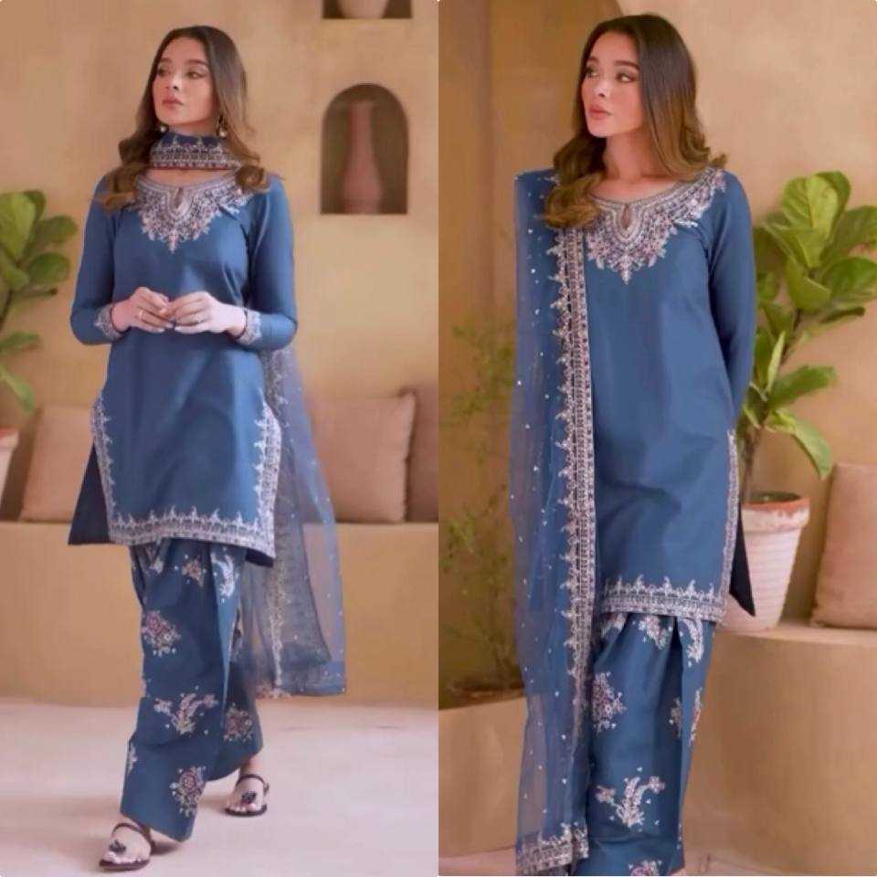 Ynf Crepe KESH141 1128 Suits & Dresses Wholesale Ladies Suits Embroidery Suits Palazzo Suit Punjabi Suit Manufacturer