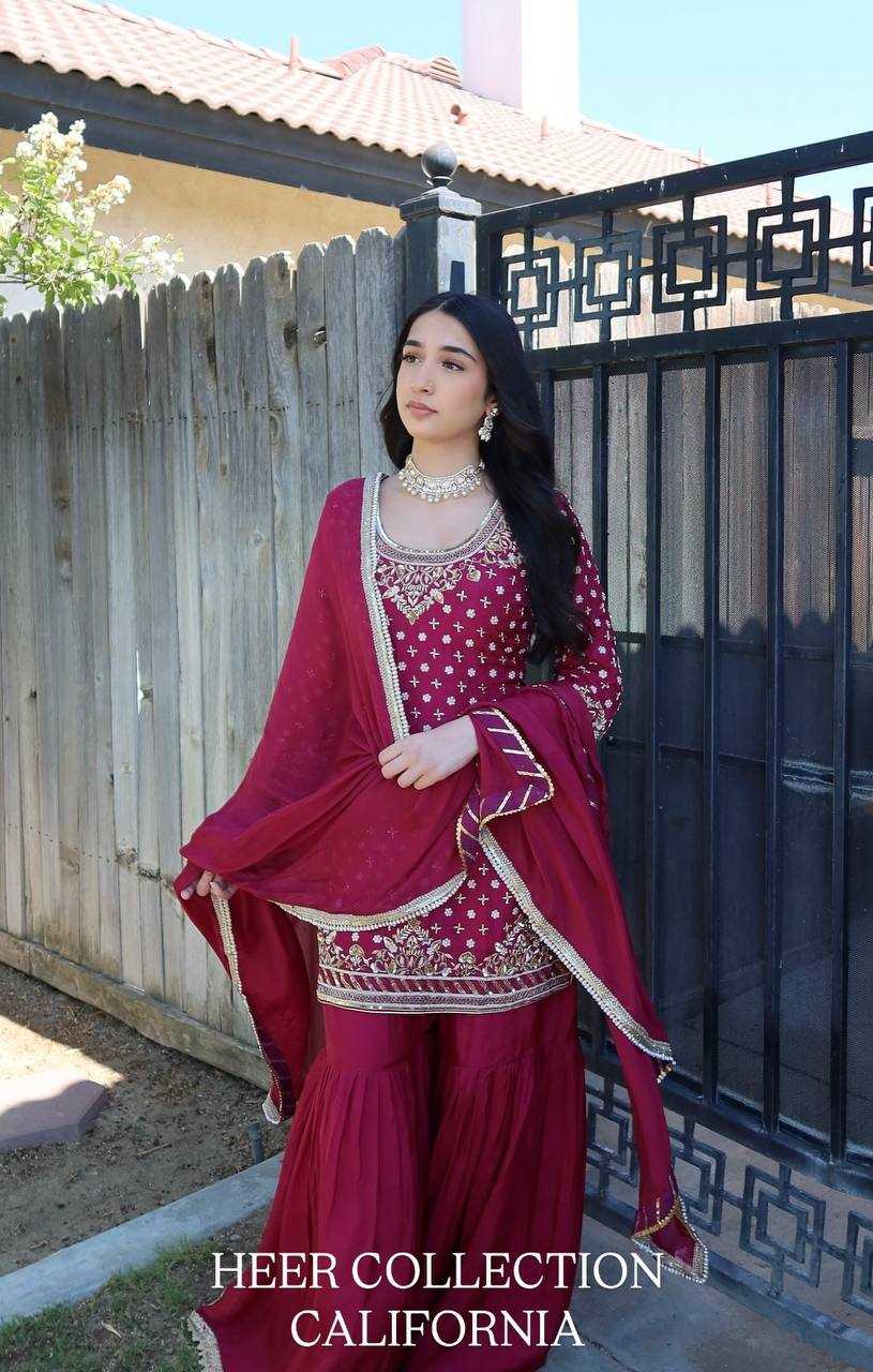 Ynf Crepe KESH158 10003 Suits & Dresses Wholesale Sharara Salwar Suits Embroidery Suits Party wear suits Manufacturer
