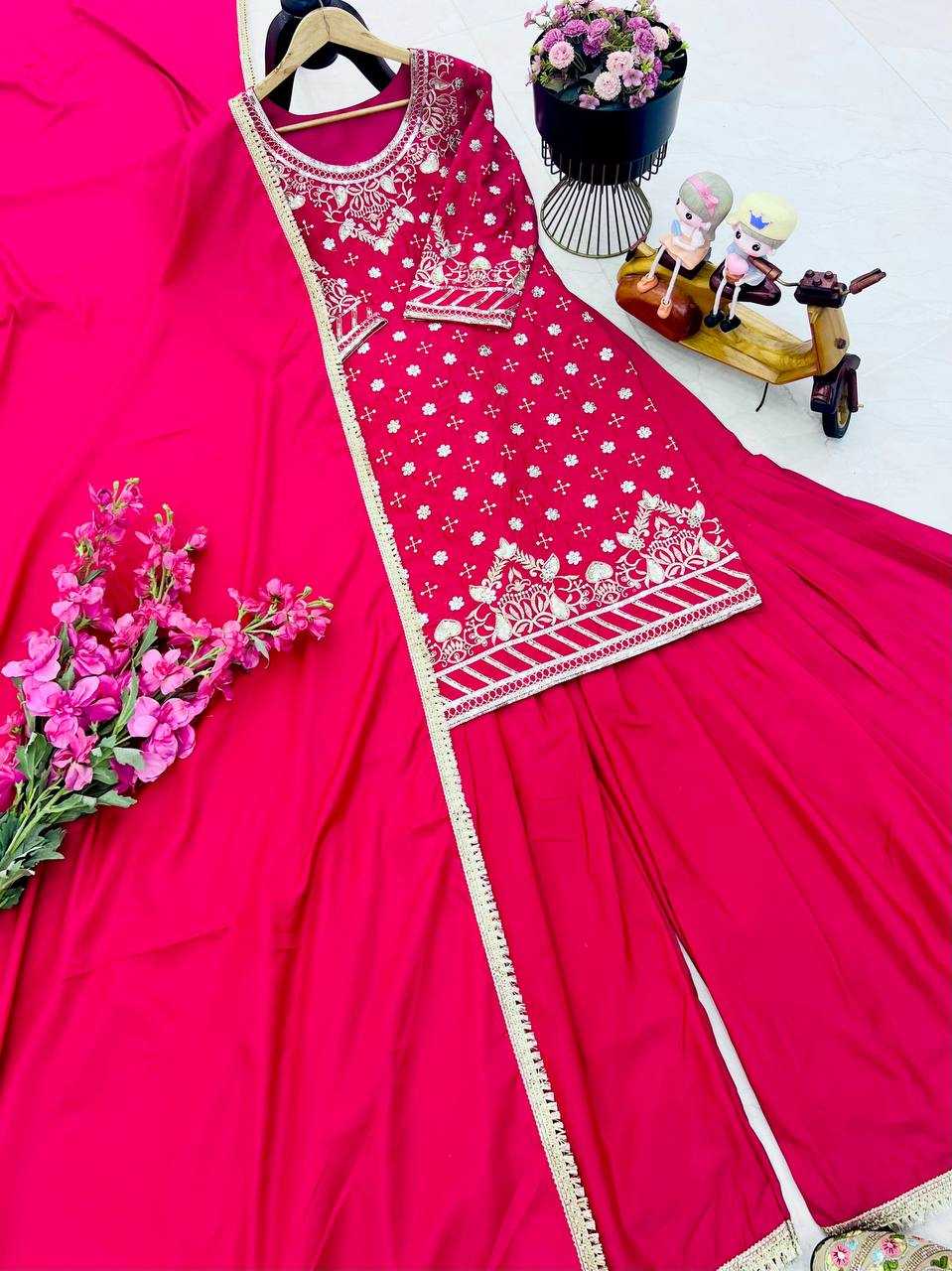 Ynf Crepe KESH158 10003 Suits & Dresses Wholesale Sharara Salwar Suits Embroidery Suits Party wear suits Manufacturer