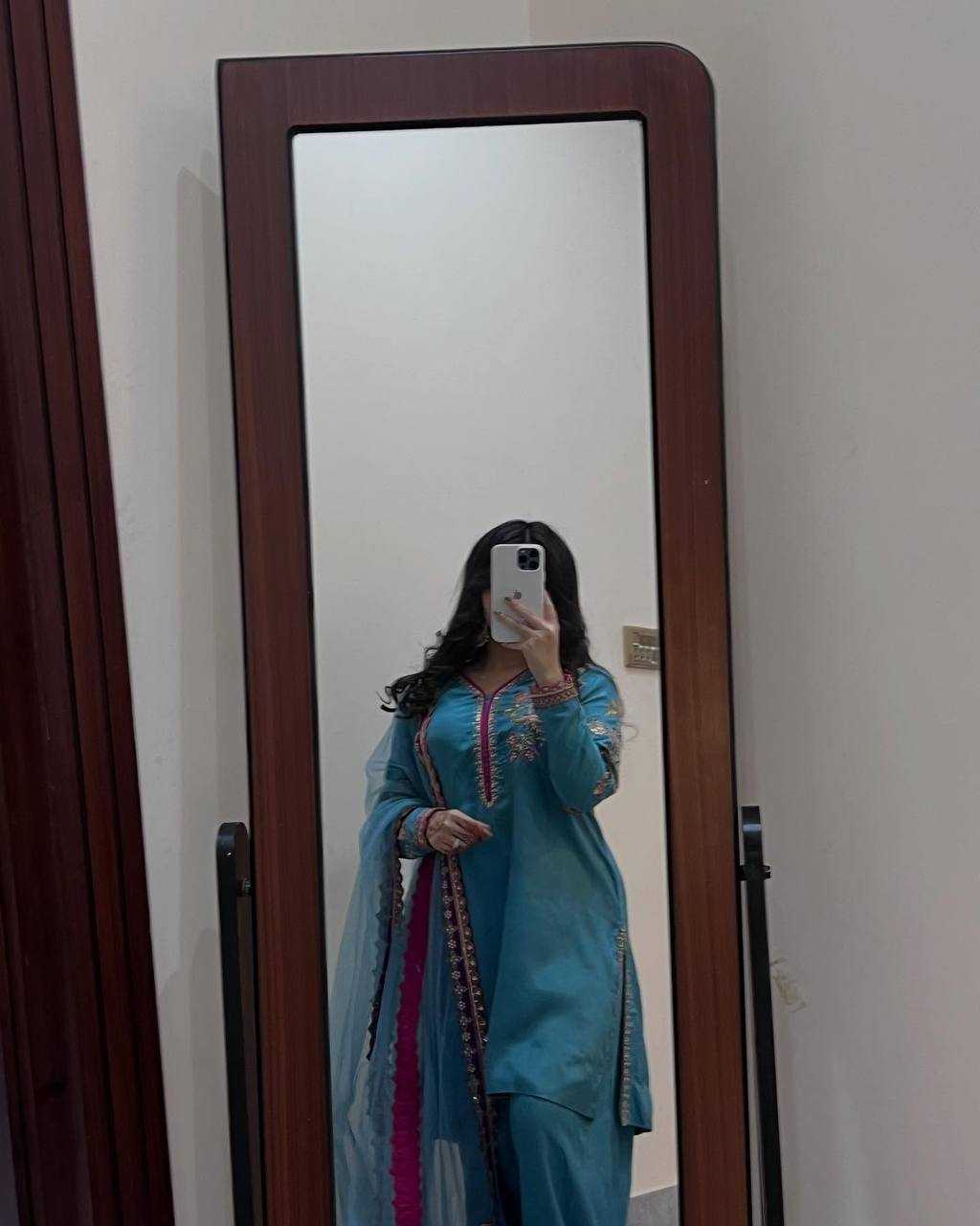 Ynf Crepe KESH158 10006 Suits & Dresses Wholesale Ladies Suits Embroidery Suits Palazzo Suit Manufacturer