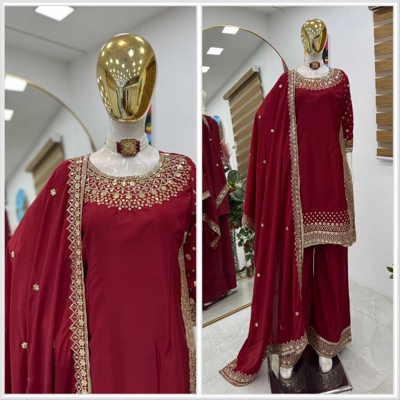 Ynf Crepe KESH158 5056 Suits & Dresses Wedding Collections Wholesale Ladies Suits Sharara Salwar Suits Haldi Outfits Manufacturer