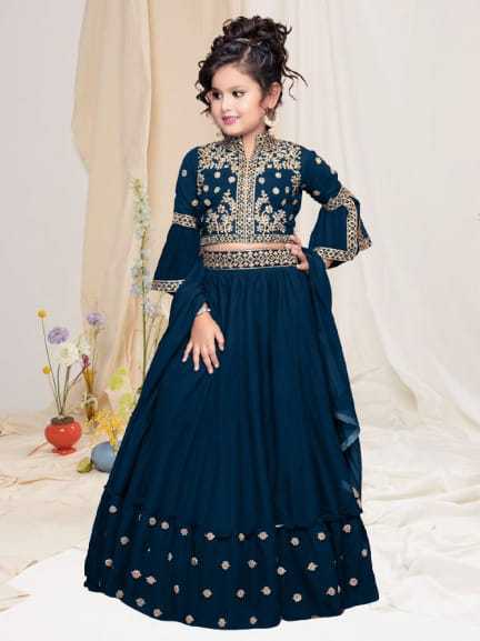 Ynf Crepe KESH461 SALMI Kids Wear Wholesale Kids Lehenga Kids Party Wear Ethnic Manufacturer