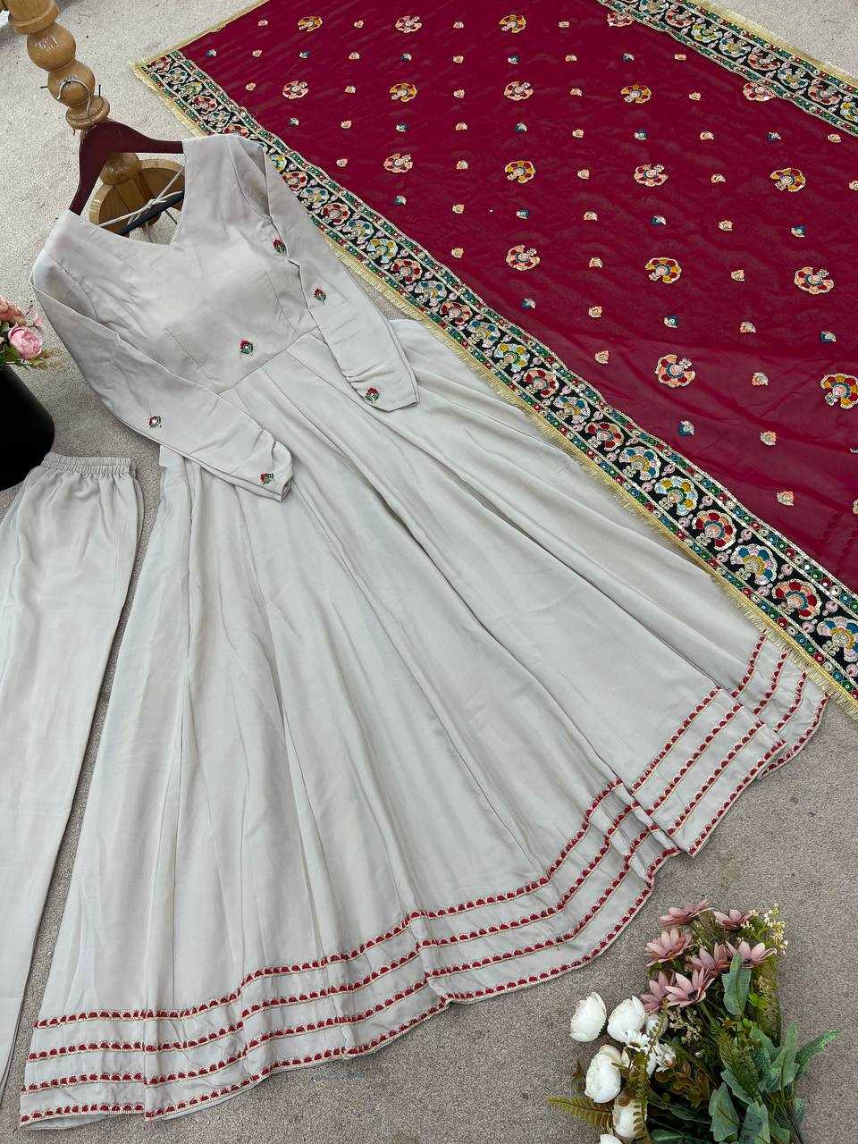 Ynf Crepe KESH499 021 Gowns Wholesale Fancy Gowns Anarkali Gown Long Gowns Manufacturer