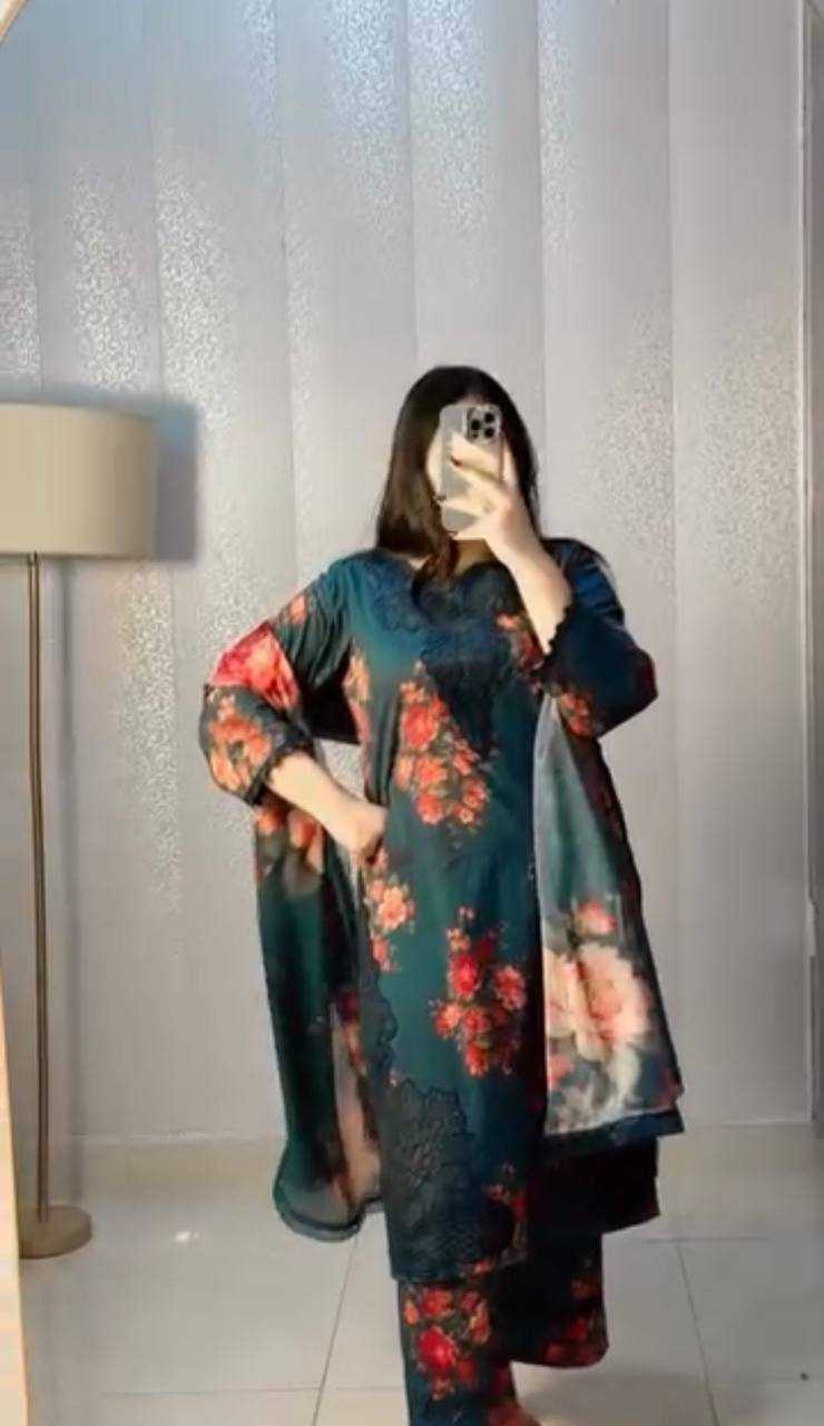 Ynf Crepe KESH499 520 Suits & Dresses Wholesale Printed Suits Ladies Silk Suit Silk Suits Manufacturer