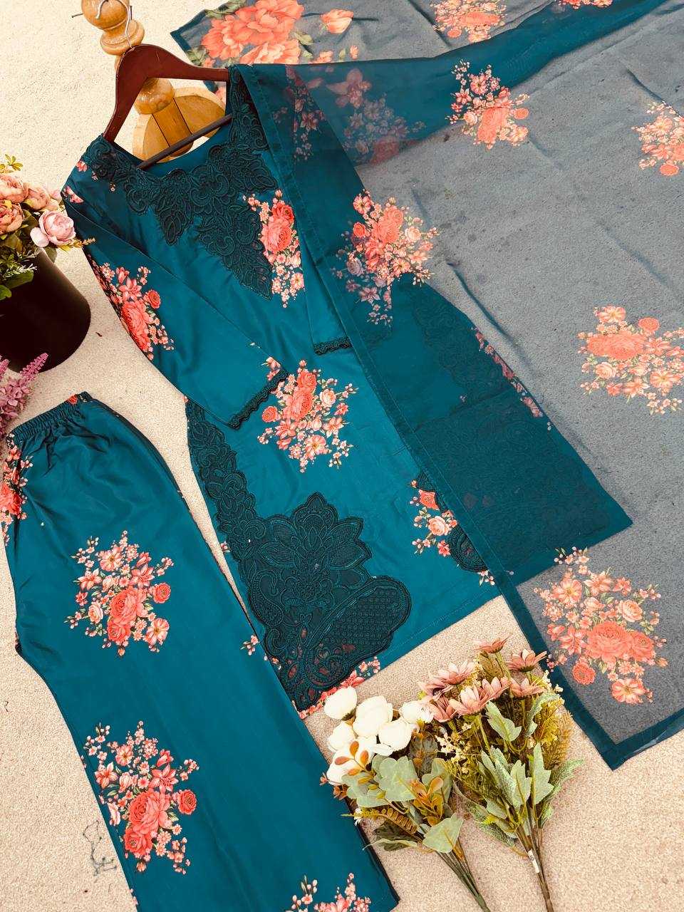 Ynf Crepe KESH499 520 Suits & Dresses Wholesale Printed Suits Ladies Silk Suit Silk Suits Manufacturer