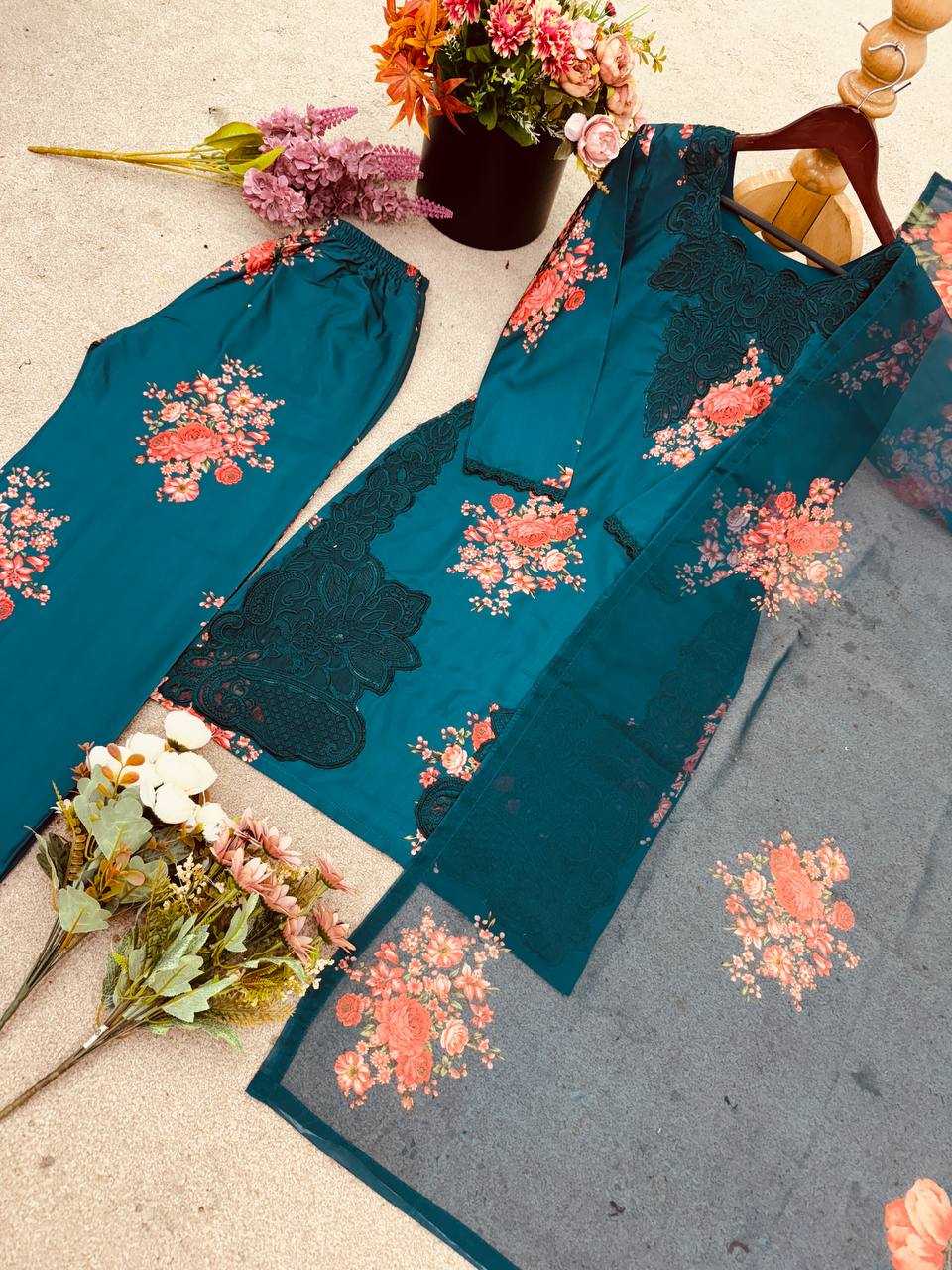 Ynf Crepe KESH499 520 Suits & Dresses Wholesale Printed Suits Ladies Silk Suit Silk Suits Manufacturer