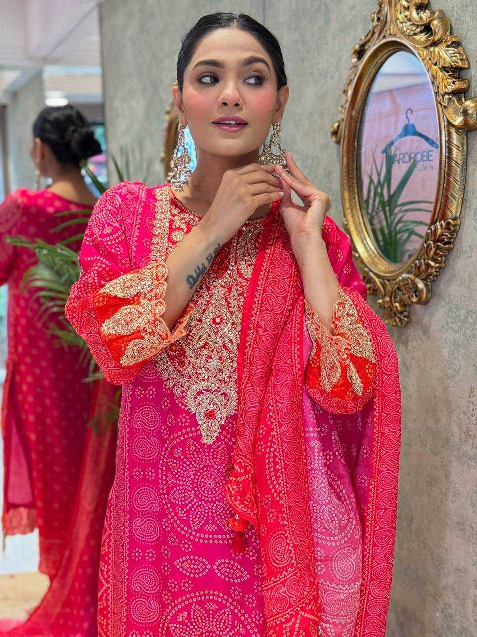 Ynf Crepe KESH499 5292 Suits & Dresses Wholesale Printed Suits Embroidery Suits Bandhani Suits Manufacturer