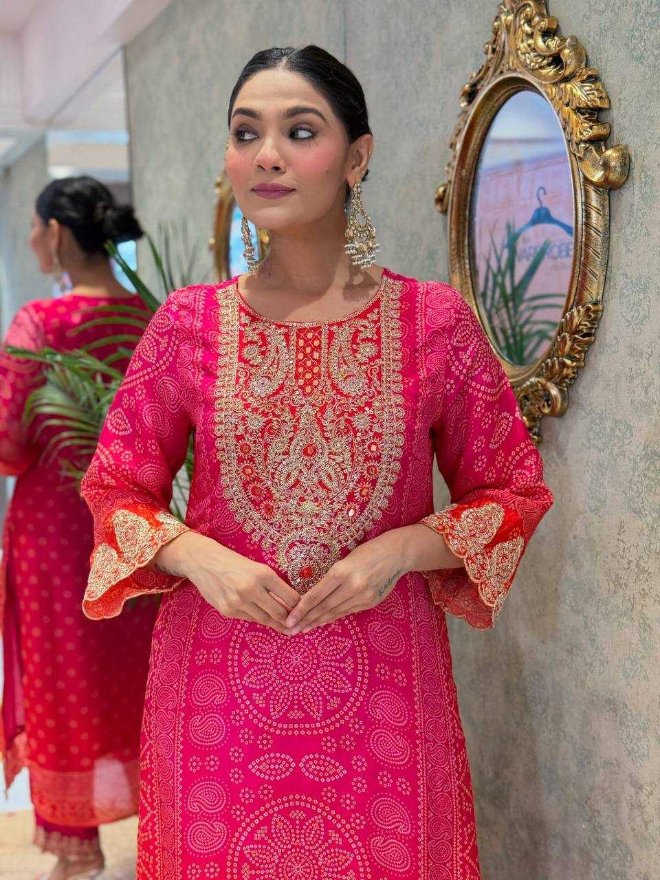 Ynf Crepe KESH499 5292 Suits & Dresses Wholesale Printed Suits Embroidery Suits Bandhani Suits Manufacturer