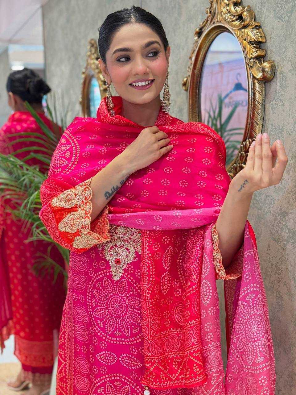 Ynf Crepe KESH499 5292 Suits & Dresses Wholesale Printed Suits Embroidery Suits Bandhani Suits Manufacturer