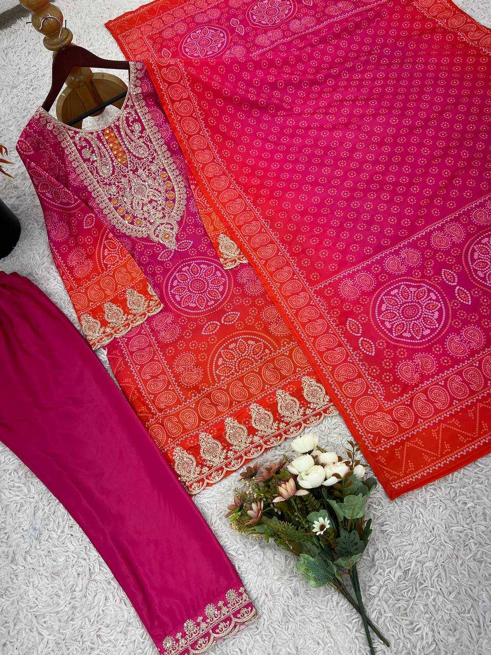 Ynf Crepe KESH499 5292 Suits & Dresses Wholesale Printed Suits Embroidery Suits Bandhani Suits Manufacturer