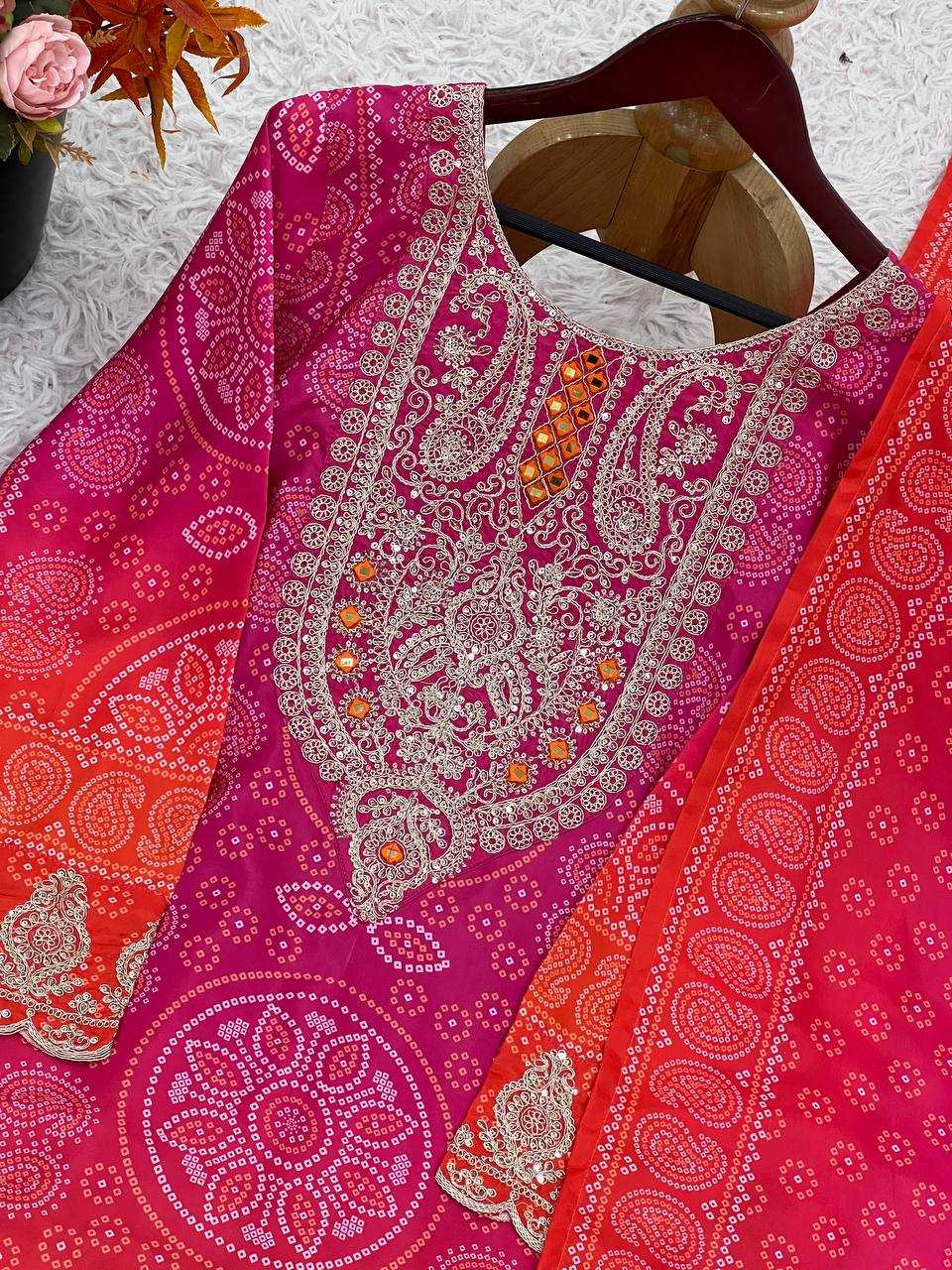 Ynf Crepe KESH499 5292 Suits & Dresses Wholesale Printed Suits Embroidery Suits Bandhani Suits Manufacturer