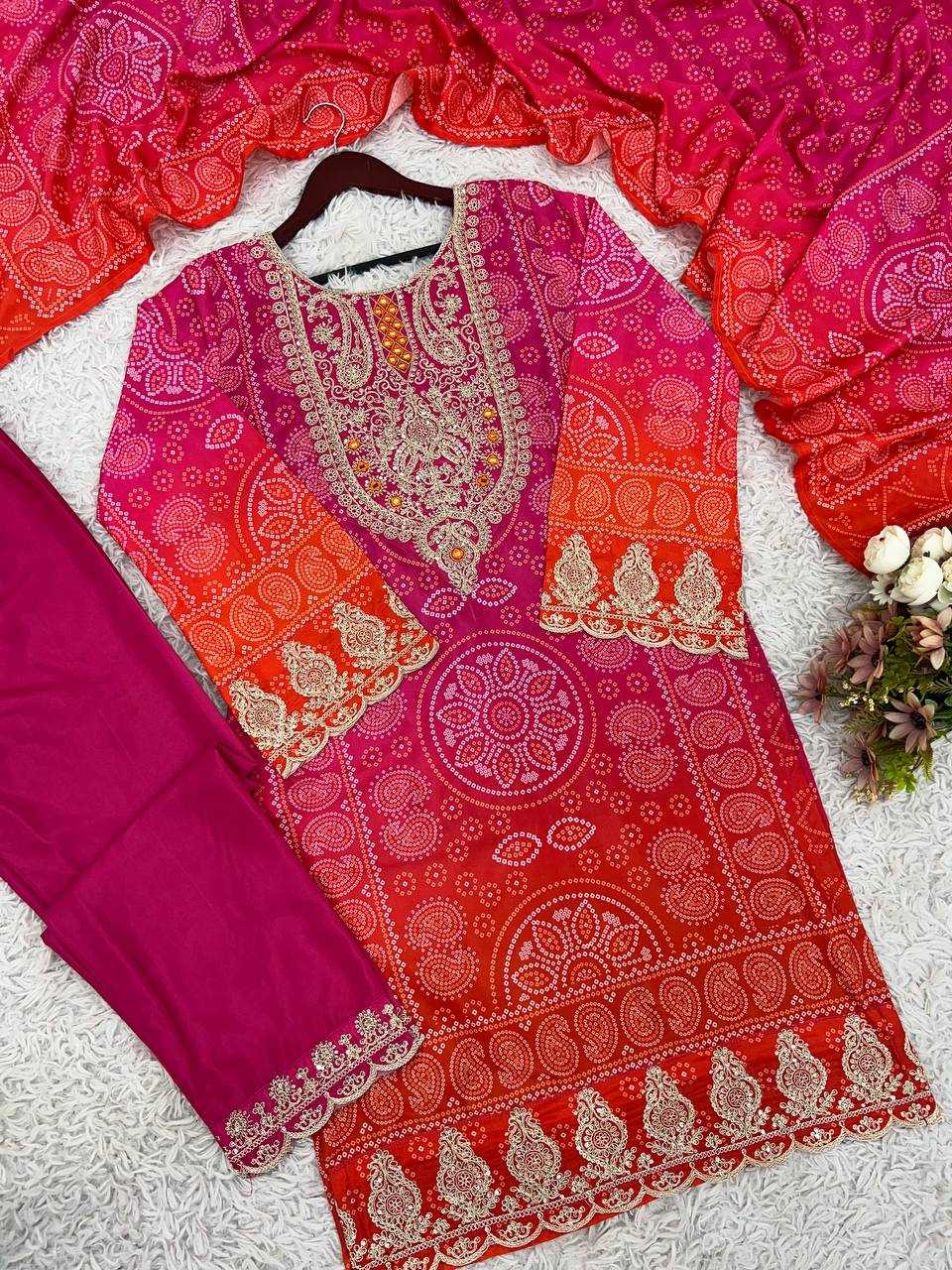 Ynf Crepe KESH499 5292 Suits & Dresses Wholesale Printed Suits Embroidery Suits Bandhani Suits Manufacturer