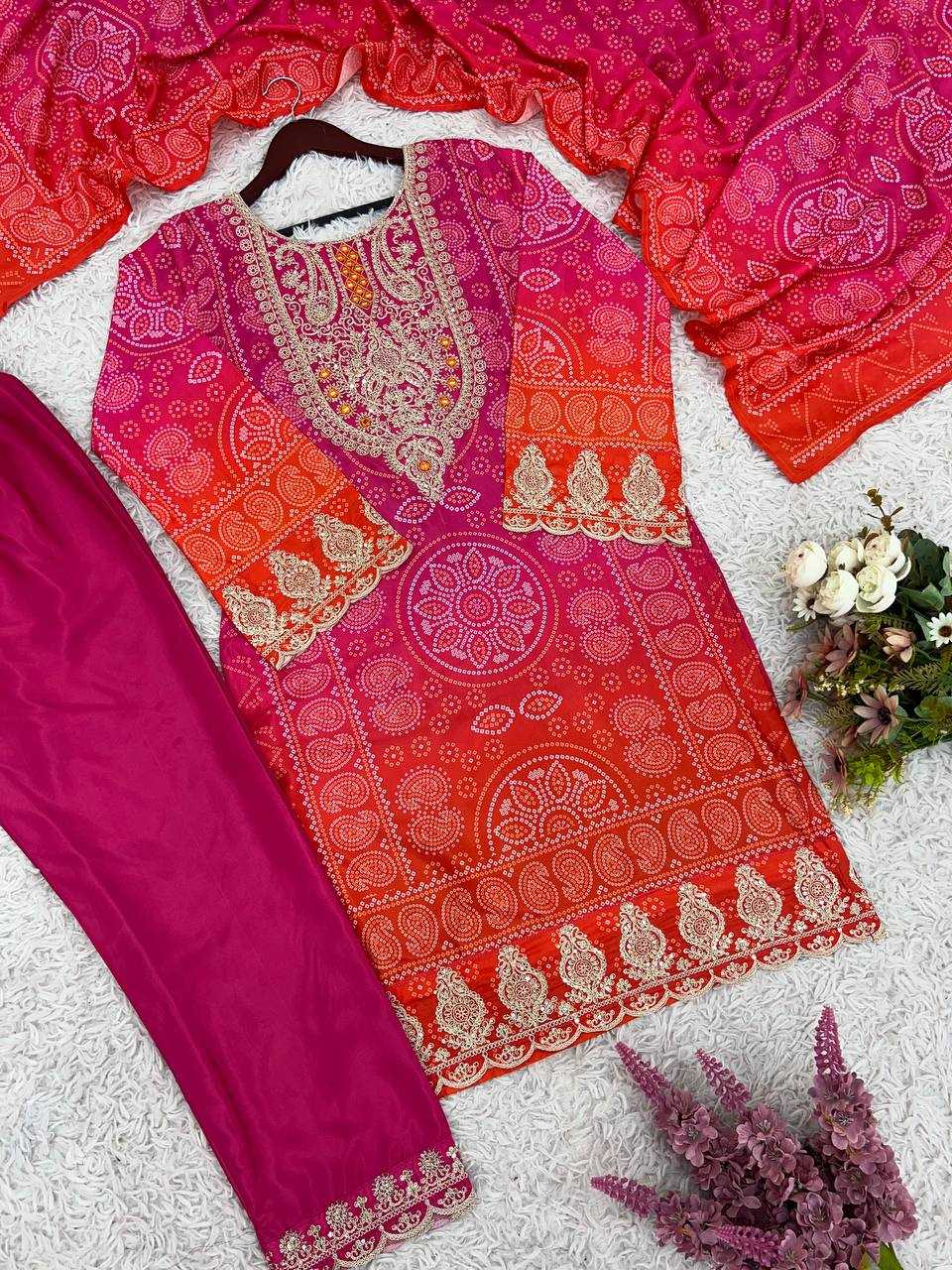 Ynf Crepe KESH499 5292 Suits & Dresses Wholesale Printed Suits Embroidery Suits Bandhani Suits Manufacturer