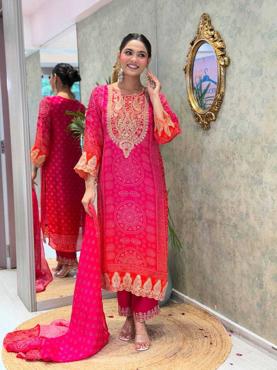 Ynf Crepe KESH499 5292 Suits & Dresses Wholesale Printed Suits Embroidery Suits Bandhani Suits Manufacturer