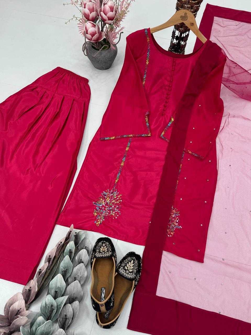 Ynf Crepe KESH512 1689 Suits & Dresses Wholesale Ladies Suits Embroidery Suits Palazzo Suit Manufacturer