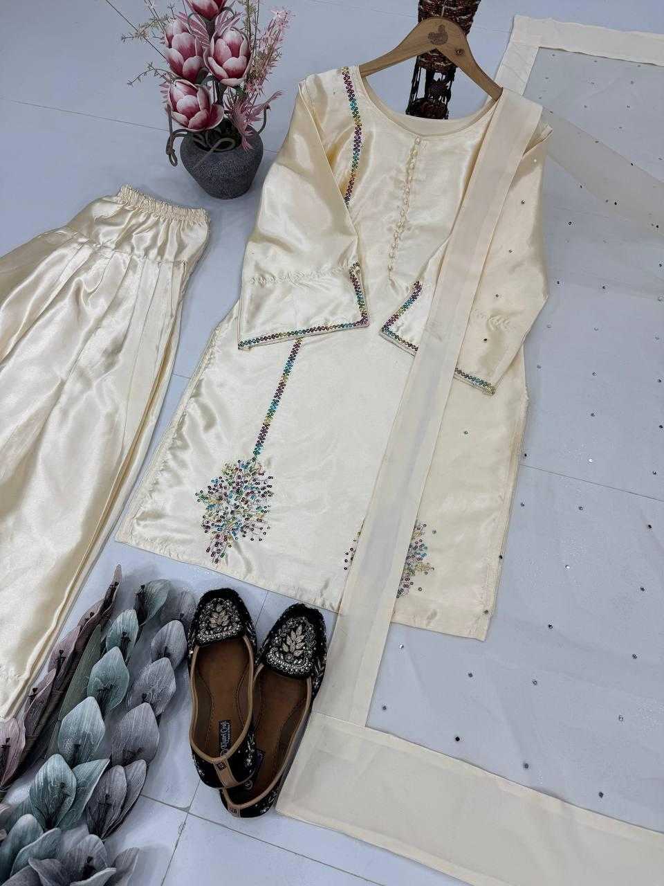 Ynf Crepe KESH512 1689 Suits & Dresses Wholesale Ladies Suits Embroidery Suits Palazzo Suit Manufacturer