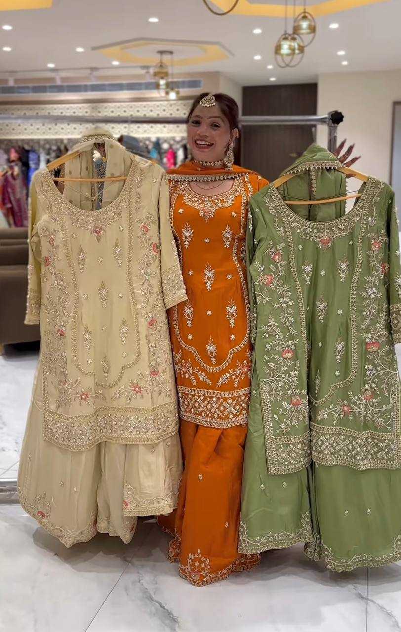 Ynf Crepe KESH515 3049 Suits & Dresses Wholesale Sharara Salwar Suits Embroidery Suits Designer Suits Manufacturer
