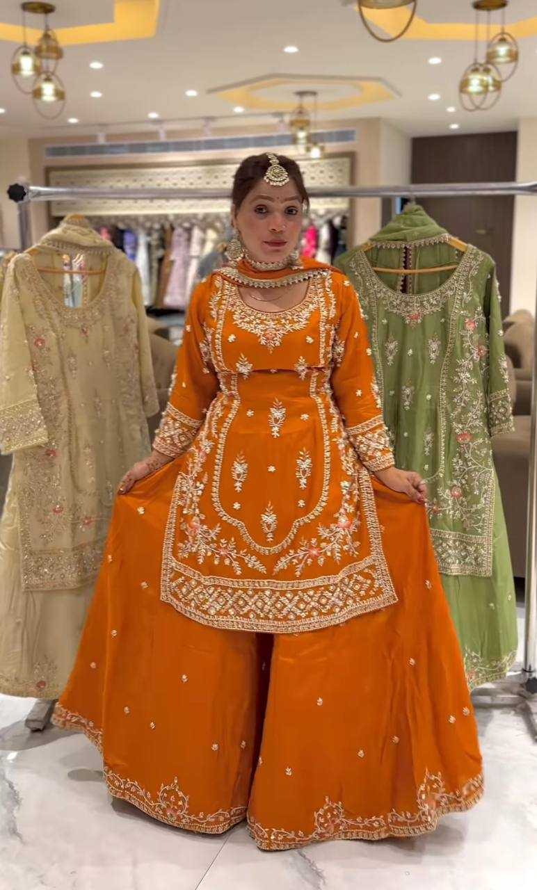 Ynf Crepe KESH515 3049 Suits & Dresses Wholesale Sharara Salwar Suits Embroidery Suits Designer Suits Manufacturer