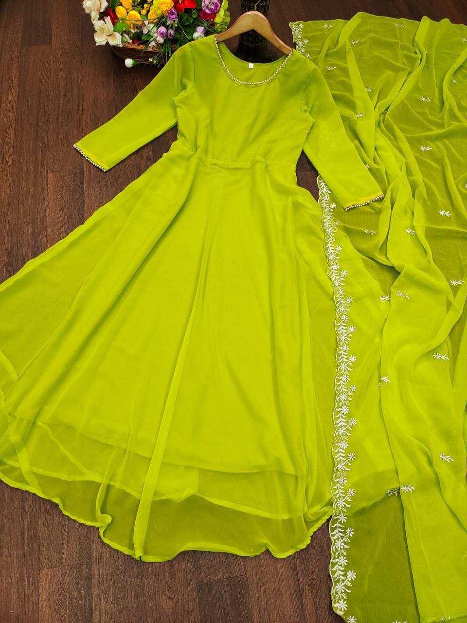 Ynf Crepe KESH544 214 Gowns Wholesale Fancy Gowns Anarkali Gown Party Gowns Long Gowns Manufacturer