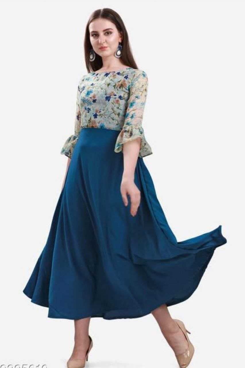 Ynf Crepe KESH559 302 Suits & Dresses Western Wears Festive Collections Wholesale Party Wear Dresses Printed Dresses Georgette Dresses Manufacturer