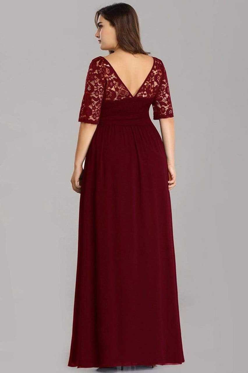 Ynf Crepe KESH559 Maroon net Gowns Wholesale Net Gowns Gown With Belt Manufacturer