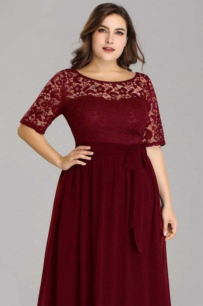 Ynf Crepe KESH559 Maroon net Gowns Wholesale Net Gowns Gown With Belt Manufacturer
