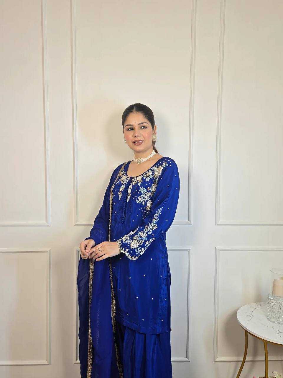 Ynf Crepe RIN110 374 Suits & Dresses Wholesale Sharara Salwar Suits Embroidery Suits Party wear suits Manufacturer