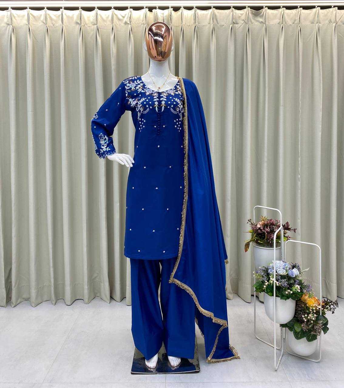 Ynf Crepe RIN110 374 Suits & Dresses Wholesale Sharara Salwar Suits Embroidery Suits Party wear suits Manufacturer