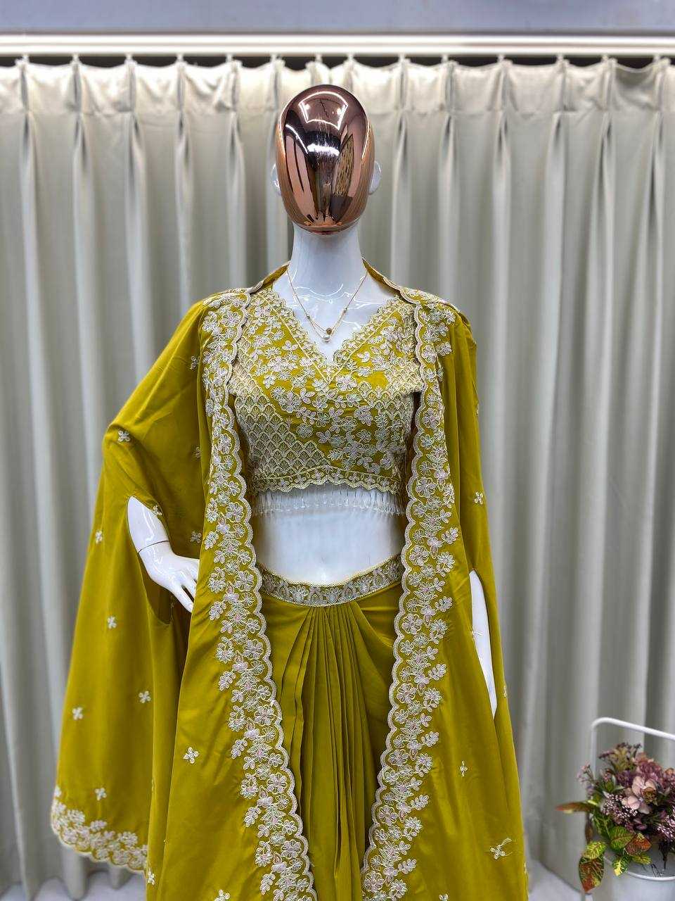 Ynf Crepe RIN110 378 Suits & Dresses Wholesale Indo Western Dresses Party Wear Dresses Wedding guest dresses Manufacturer