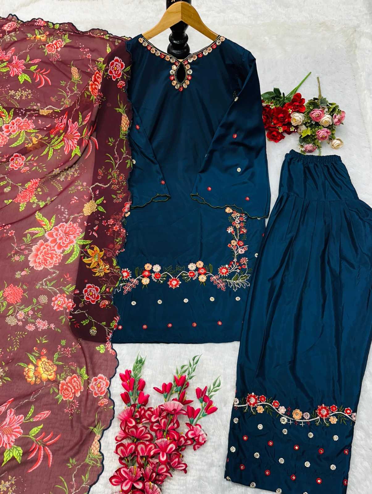 Ynf Crepe RIN222 SALVAR Kurti Wholesale Party Wear Kurtis Designer Kurtis Embroidered Kurtis Manufacturer