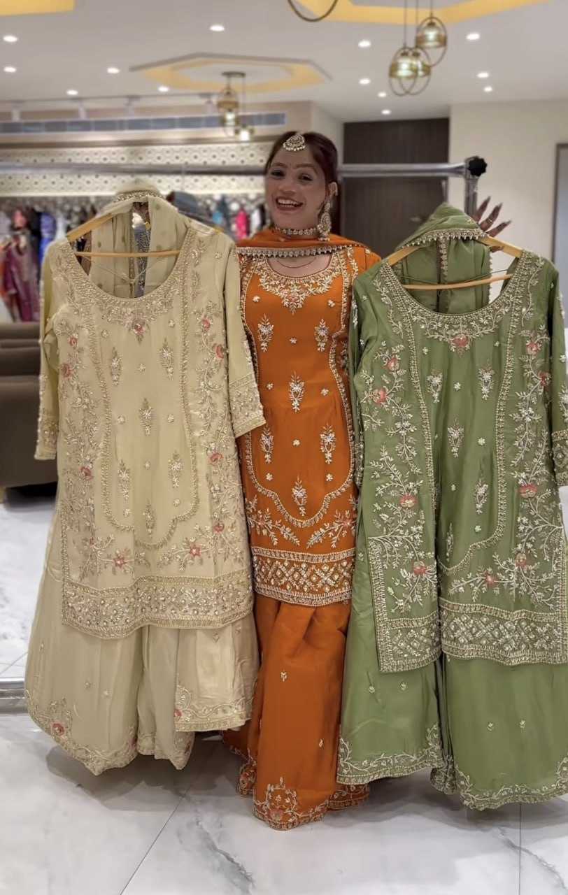 Ynf Crepe RIN232 88 Suits & Dresses Wholesale Sharara Salwar Suits Embroidery Suits Manufacturer