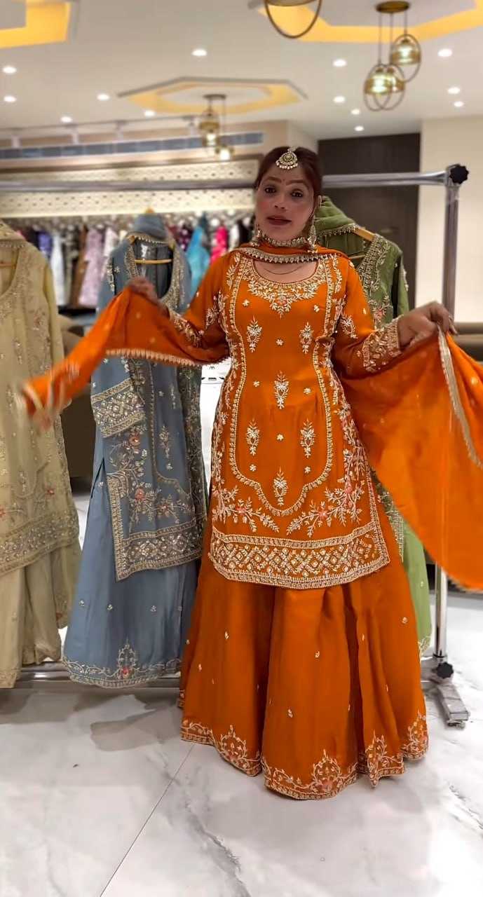 Ynf Crepe RIN232 88 Suits & Dresses Wholesale Sharara Salwar Suits Embroidery Suits Manufacturer