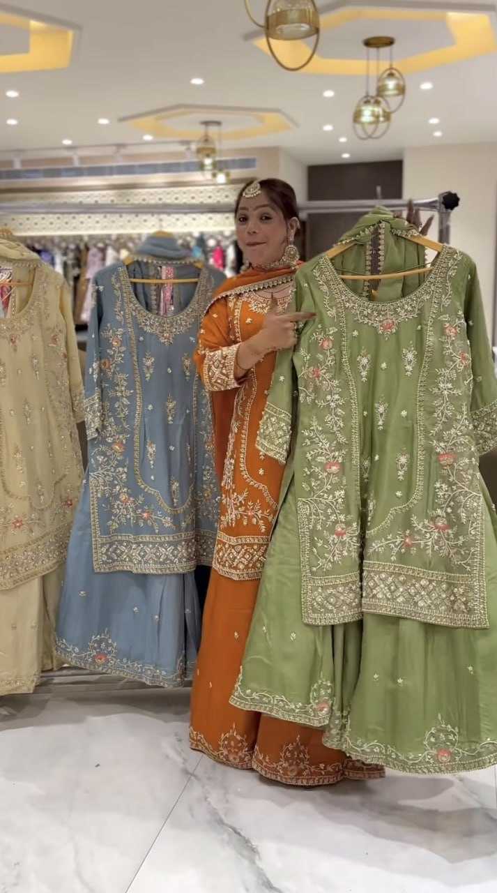 Ynf Crepe RIN232 88 Suits & Dresses Wholesale Sharara Salwar Suits Embroidery Suits Manufacturer
