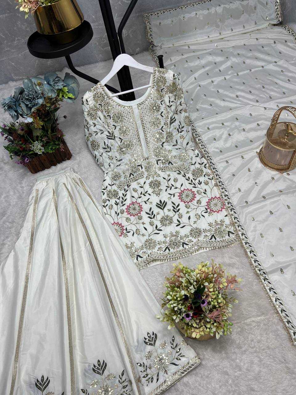 Ynf Crepe Silk KESH159 1354 Suits & Dresses Wholesale Ladies Suits Sharara Salwar Suits Embroidery Suits Party Wear Dresses Manufacturer
