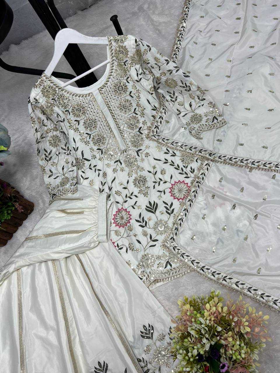 Ynf Crepe Silk KESH159 1354 Suits & Dresses Wholesale Ladies Suits Sharara Salwar Suits Embroidery Suits Party Wear Dresses Manufacturer