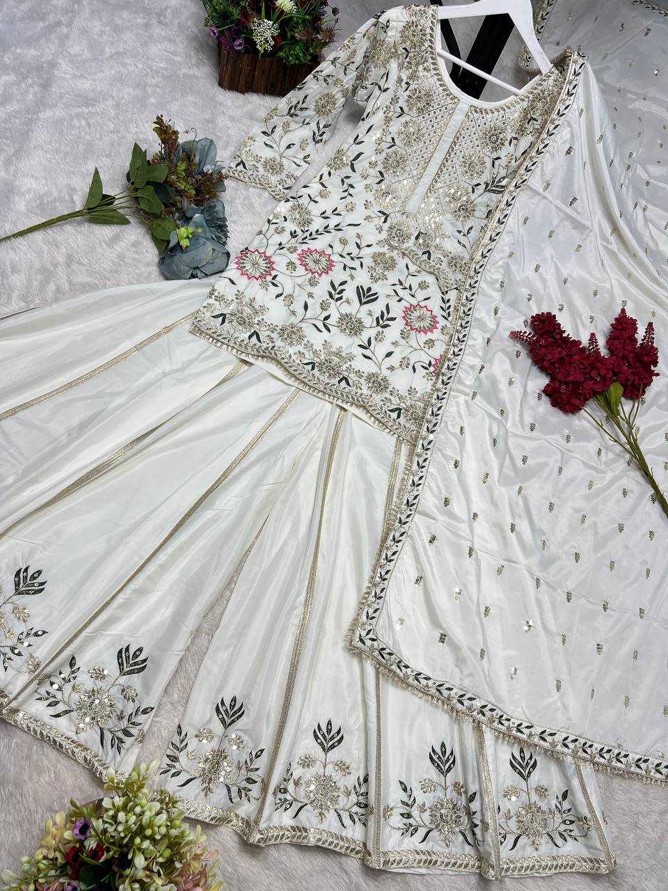 Ynf Crepe Silk KESH159 1354 Suits & Dresses Wholesale Ladies Suits Sharara Salwar Suits Embroidery Suits Party Wear Dresses Manufacturer