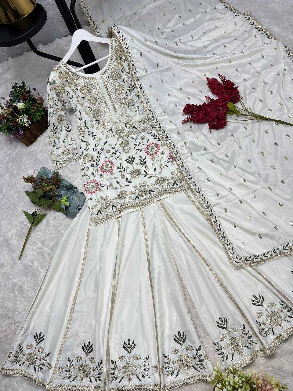 Ynf Crepe Silk KESH159 1354 Suits & Dresses Wholesale Ladies Suits Sharara Salwar Suits Embroidery Suits Party Wear Dresses Manufacturer