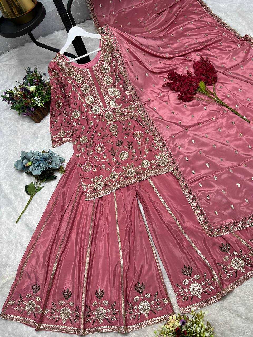 Ynf Crepe Silk KESH159 1354 Suits & Dresses Wholesale Ladies Suits Sharara Salwar Suits Embroidery Suits Party Wear Dresses Manufacturer