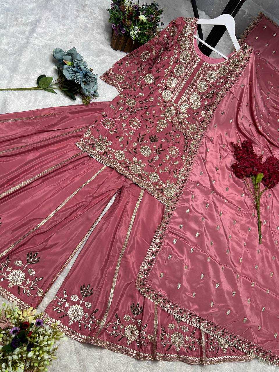 Ynf Crepe Silk KESH159 1354 Suits & Dresses Wholesale Ladies Suits Sharara Salwar Suits Embroidery Suits Party Wear Dresses Manufacturer