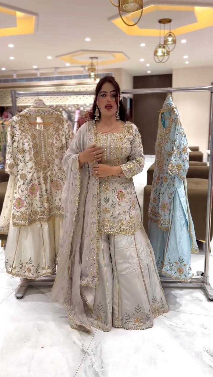 Ynf Crepe Silk KESH159 1354 Suits & Dresses Wholesale Ladies Suits Sharara Salwar Suits Embroidery Suits Party Wear Dresses Manufacturer