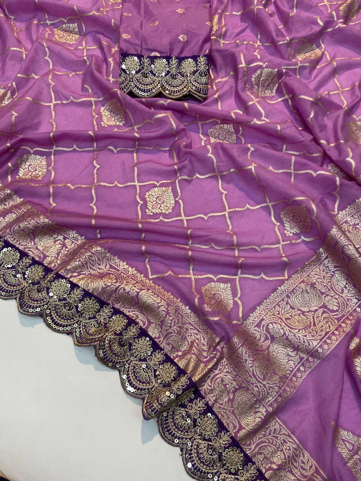 Ynf Crepe Silk KESH484 Pholka Silk Sarees Wholesale Khadi Silk Sarees Crepe Silk Saree Zari Border Silk Sarees Manufacturer