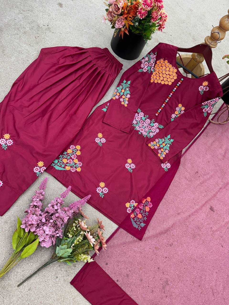 Ynf Crepe Silk KESH499 004 Suits & Dresses Wholesale Palazzo Suit Georgette Suit Party wear suits Manufacturer