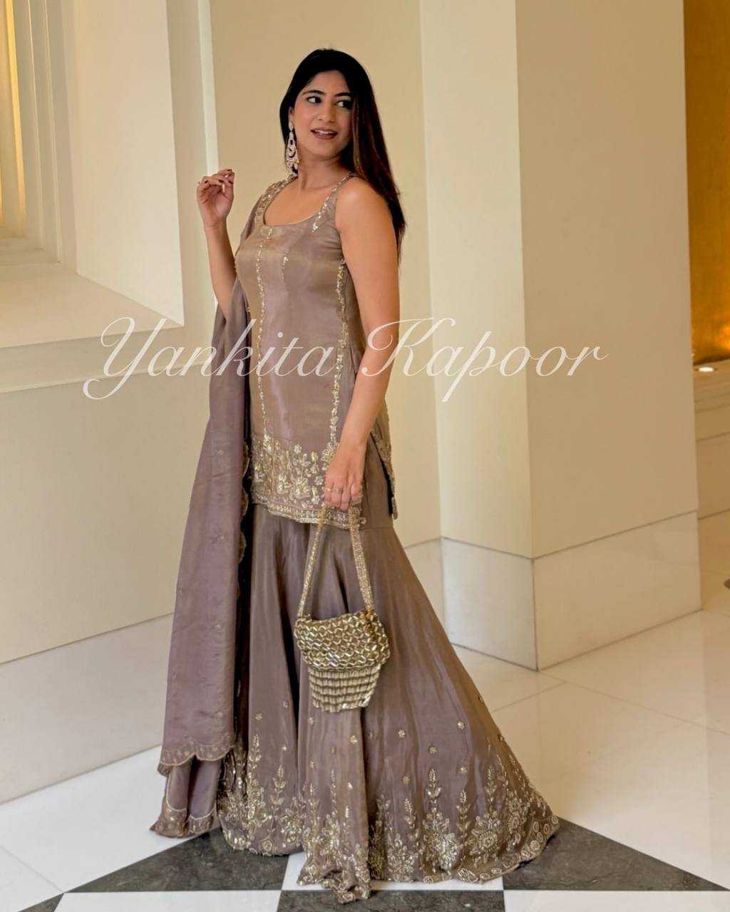 Ynf Crepe Silk KESH499 862 Suits & Dresses Wedding Collections Festive Collections Wholesale Sharara Salwar Suits Embroidery Suits Ladies Silk Suit Manufacturer
