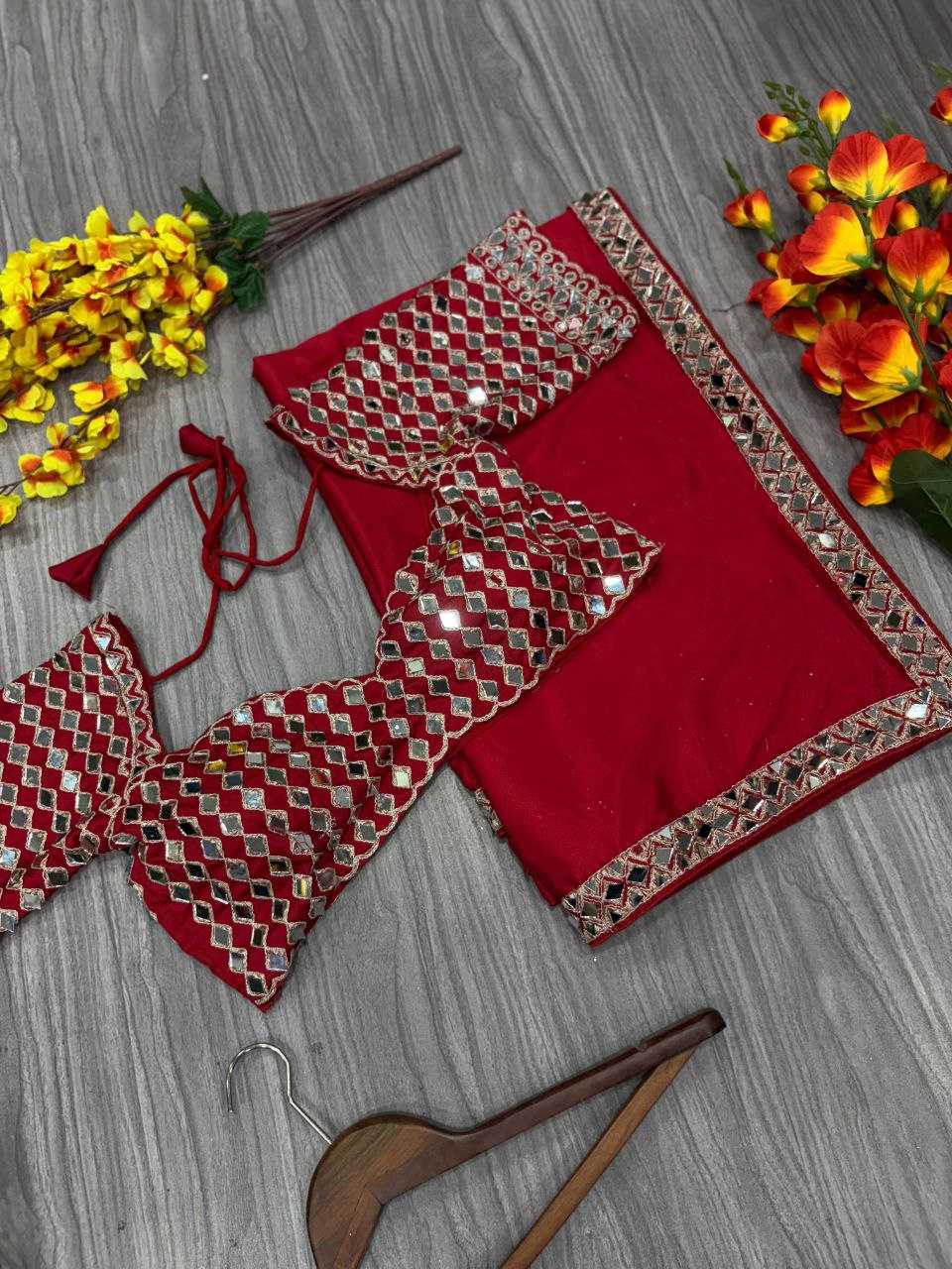 Ynf Crepe KESH508 71 Sarees Wholesale Designer Sarees Fancy Sarees Mirror Work Saree Manufacturer