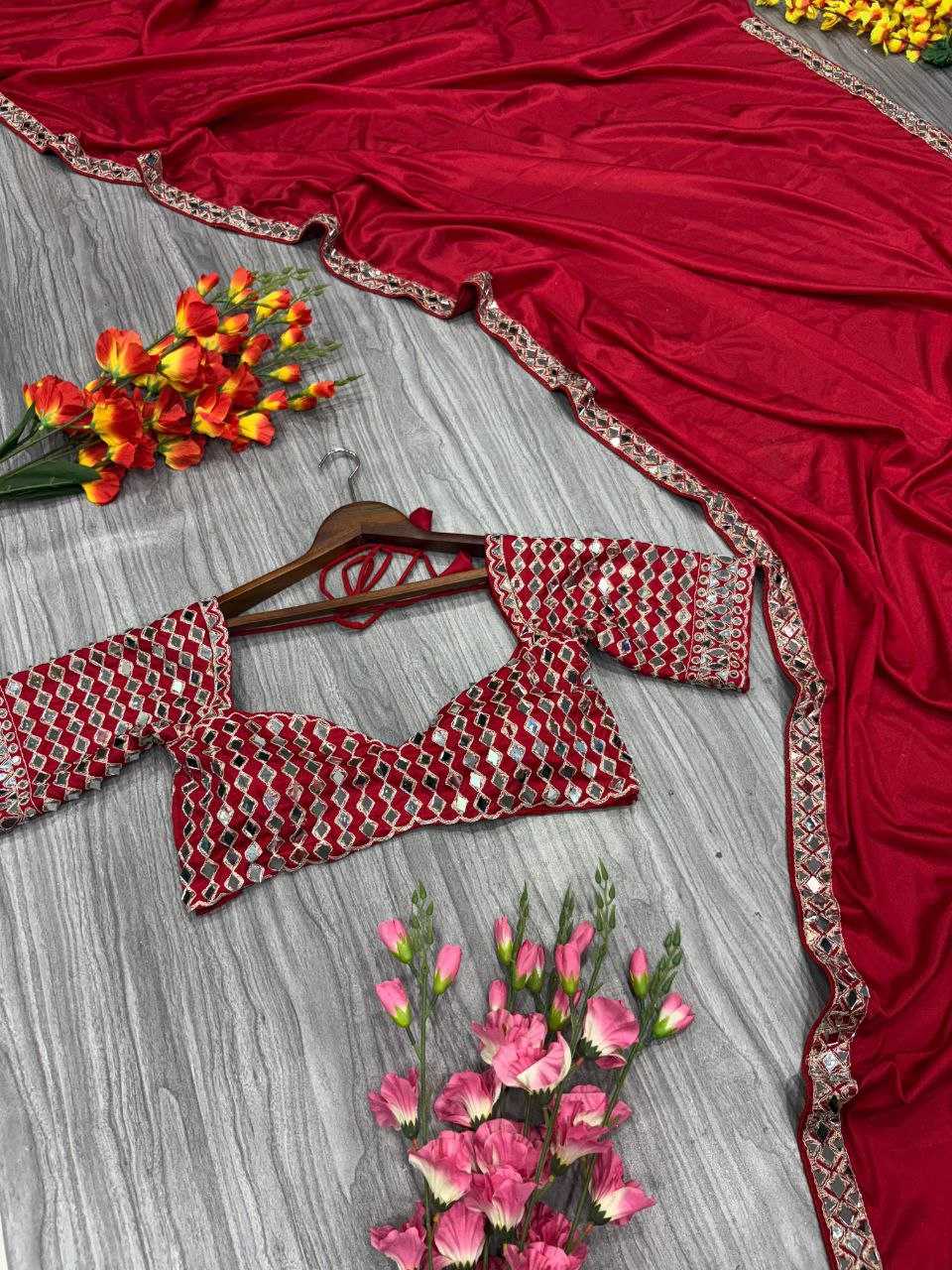 Ynf Crepe KESH508 71 Sarees Wholesale Designer Sarees Fancy Sarees Mirror Work Saree Manufacturer