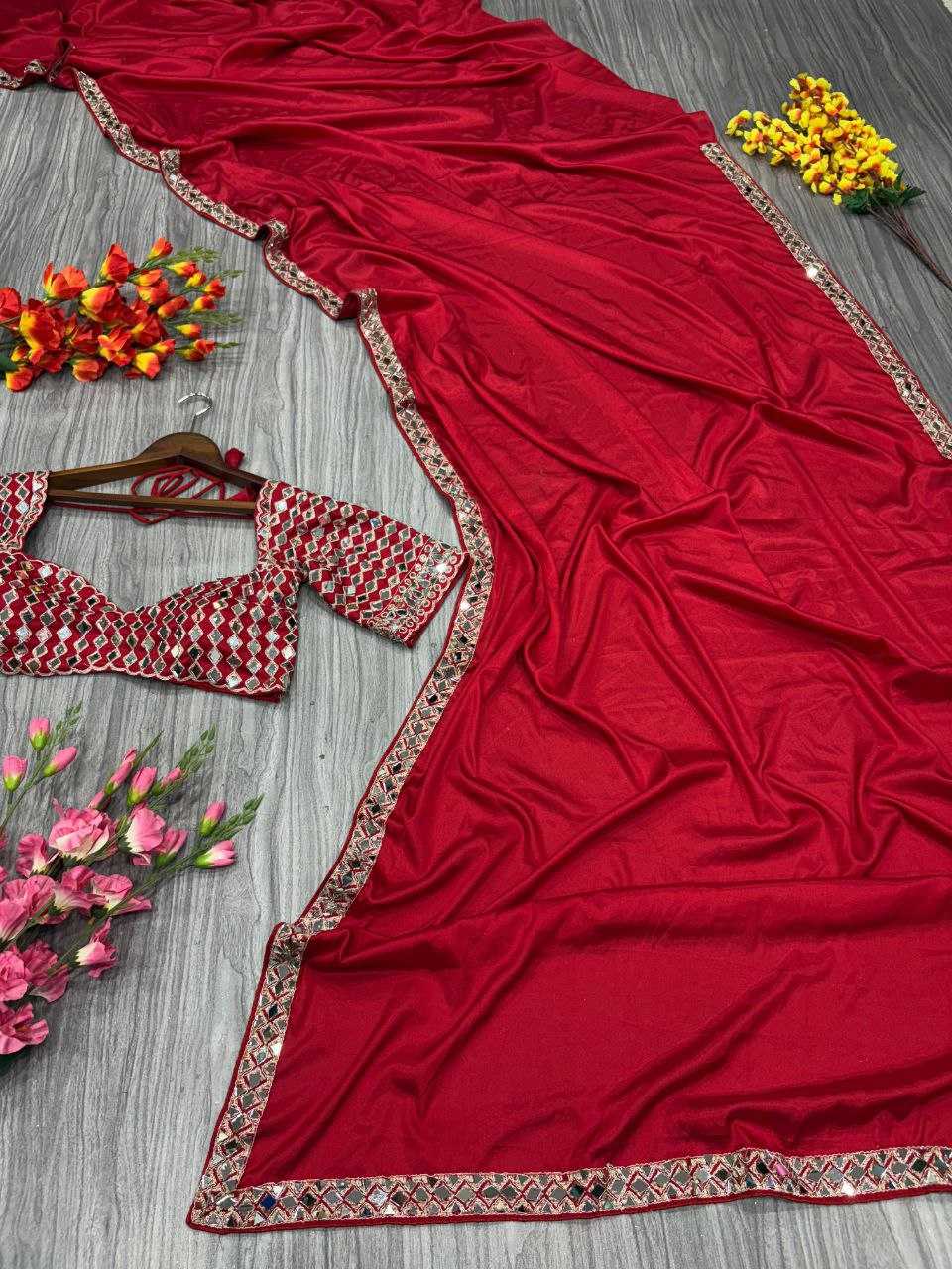 Ynf Crepe KESH508 71 Sarees Wholesale Designer Sarees Fancy Sarees Mirror Work Saree Manufacturer